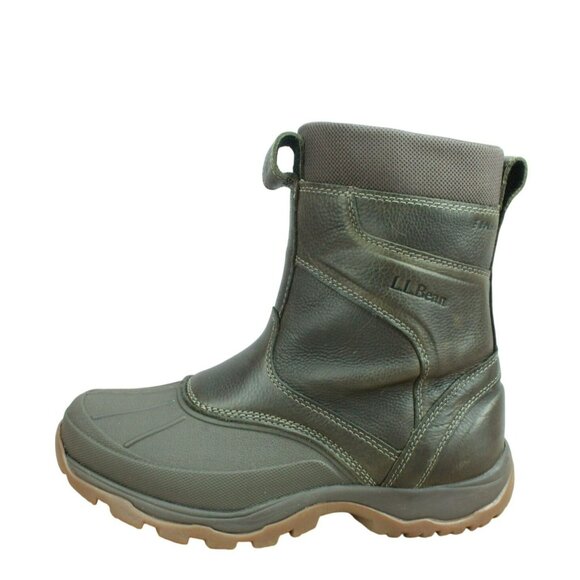 LL Bean Storm Chaser 5 Brown Leather Waterproof Insulated Duck Boots Size 9 M - Picture 1 of 9